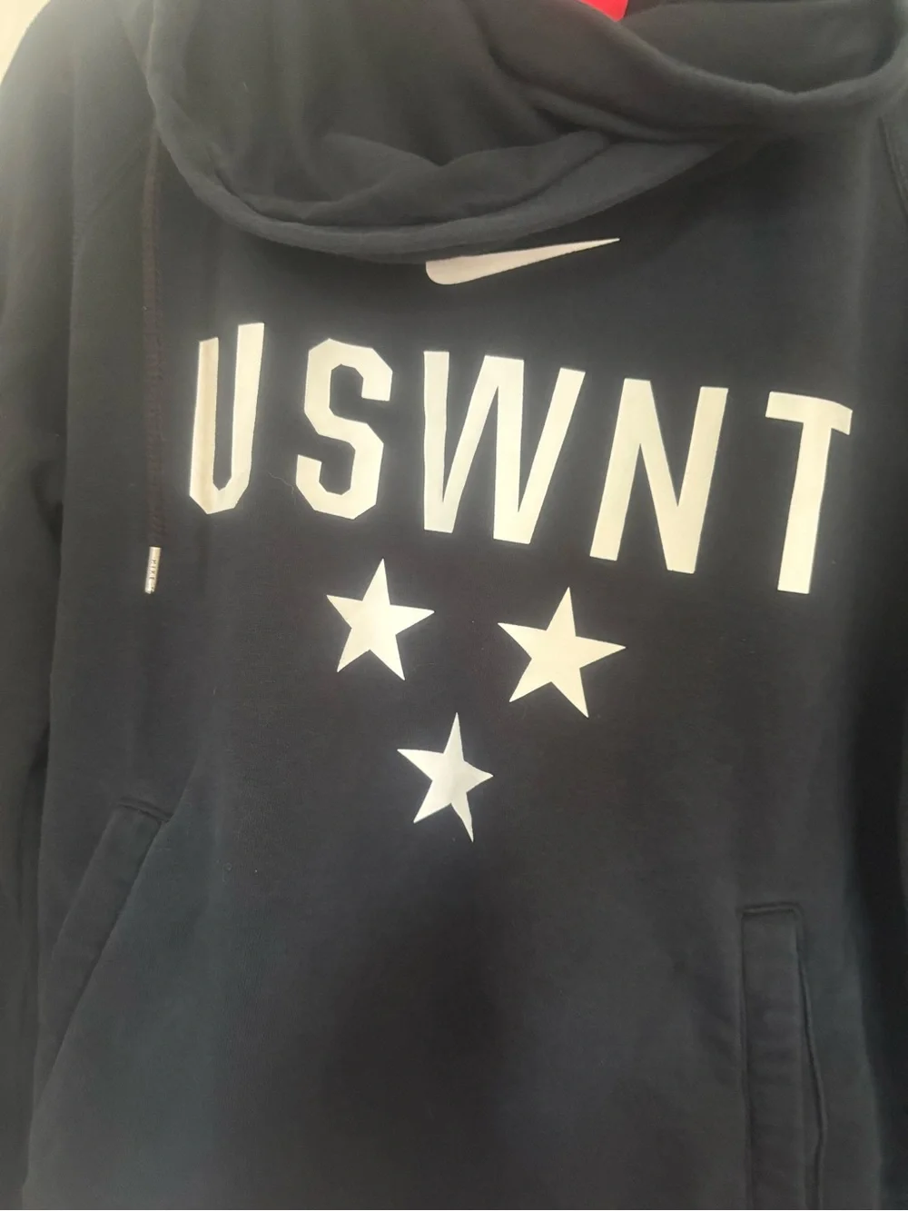 USWNT Black Pullover Hoodie with Stars
